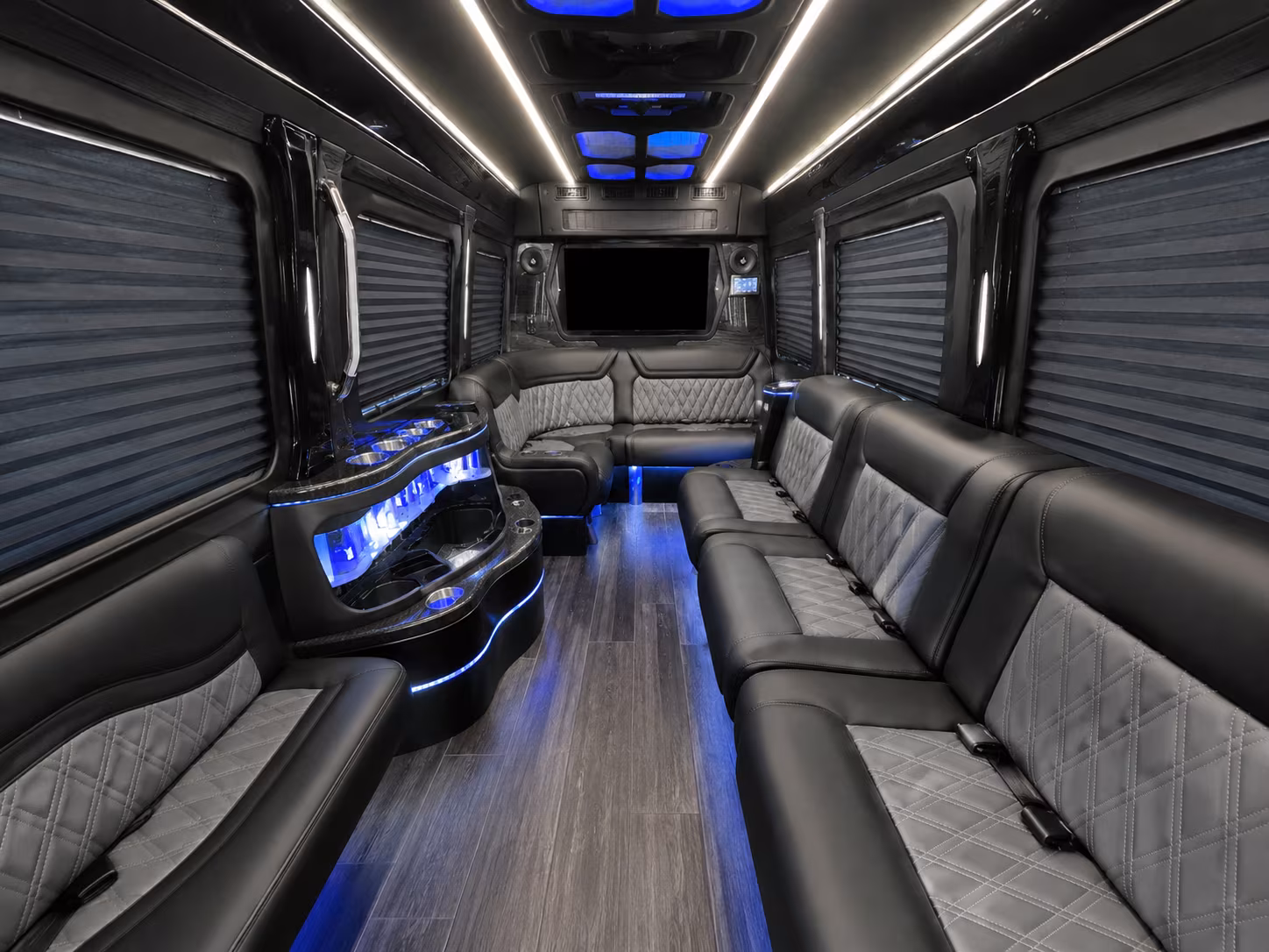woodbridge 25 passenger party bus interior