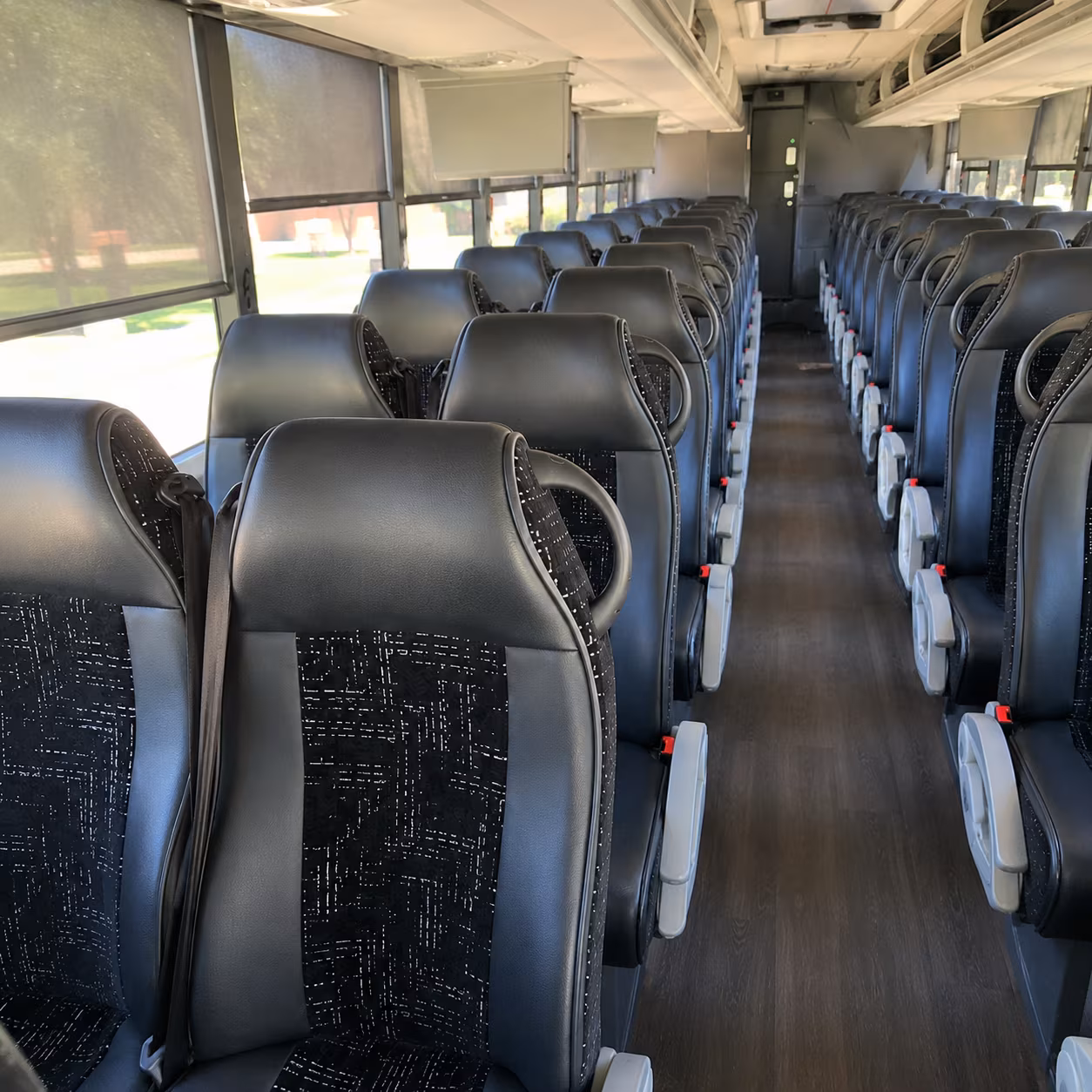 woodbridge 56 passenger charter bus inside